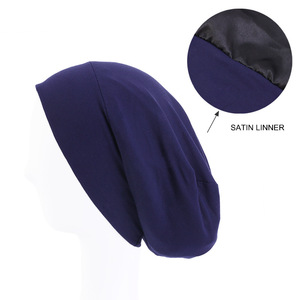Slouchy femmes chapeau chimio chapeaux chimio bonnets mignon <span class=keywords><strong>coton</strong></span> sommeil Turban Satin doublure chapeaux chimio <span class=keywords><strong>bonnet</strong></span> de <span class=keywords><strong>nuit</strong></span> - Product Image 5