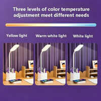 Lampe de table LED sans fil moderne 15W DC avec chargeur sans fil QI, gradation à trois niveaux, design simple et flexible pour la lecture – Ventes Flash