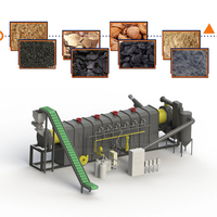 Horno de Carbonización Continua de Cáscara de Arroz y Coco para Producción de Carbón, Motor de Acero Inoxidable 220V/380V 3000W, Fácil Operación
