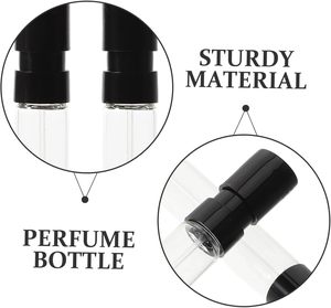 Mini Travel Perfume Atomizer 1ml 1.5ml 2ml 2.5ml Glass Perfume Sample Vials Bottle <b>Oil</b> Perfume Tester Screen Printing Reed - Product Image 4