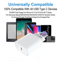 Cargador de Pared con Certificación CE RoHS Premium, Enchufe Europeo, PD 20W 3A, USB-C Tipo-C, Carga Rápida, Adaptador de Corriente para iPhone 17/16/15 Samsung