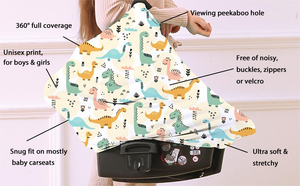 ผ้าคลุมเบาะรถยนต์สำหรับเด็กทารก ยืดหยุ่น นุ่มสบาย ใช้ได้ทั้งเป็นผ้าคลุมให้นมบุตร - Product Image 6