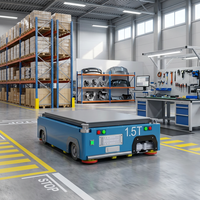 Robot AGV intelligent à plateau robuste pour levage partiel avec navigation par bande magnétique