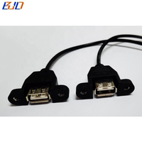 Tarjeta de Expansión Mini PCIe PCI-E MPCIe a 2 * USB 2.0 Tipo-A con Orificio de Montaje en Panel y Cable USB de 36CM