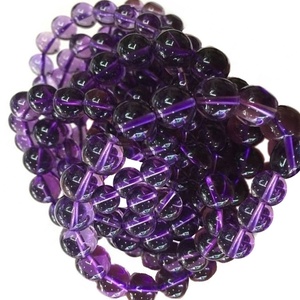 Stretch 6mm 8mm 10mm 12mm Round Beads Natural Stone <strong>Amethyst</strong> <strong>Bracelet</strong> - Product Image 3