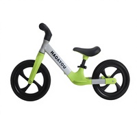 Vélo d'équilibre pour tout-petits avec roues silencieuses en PU, pneus de 12 pouces, cadre léger en acier haute teneur en carbone et revêtement en cuir PP