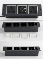 PD65W/20W Optional Tisch-Universal-PVC-Steckdose 3 USB 2M Stromkabel OEM Multi-AC-Steckdose Möbel-Steckdosenleiste