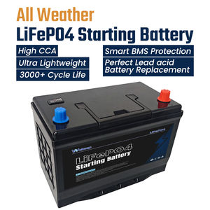 ผู้ผลิตแบตเตอรี่สตาร์ท OEM, แบตเตอรี่สตาร์ทรถยนต์แบบรีไซเคิลได้ 12V 1000CCA 80Ah - Product Image 1