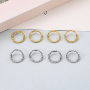 Anneau fileté en acier inoxydable électroplaqué, connecteur rond pour la fabrication de bracelets, accessoires de bijouterie - Product Image 4