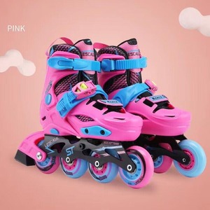 รองเท้าสเก็ตอินไลน์สำหรับเด็กมือใหม่ รุ่นสำหรับเด็กหญิงและเด็กชาย แบบสลาลอม พร้อมล้อ PU และโครงโพลีโพรพิลีน - Product Image 4