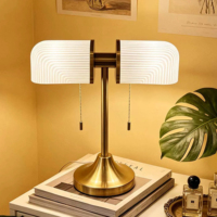 Lampe de lecture de style vintage américain pour bureau et salle d'étude, protection des yeux, décoration de la maison, lampe de table