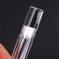 Tube à gloss transparent vide de 7,8 ml, emballage cosmétique personnalisé avec logo, tube à gloss rose avec boîte