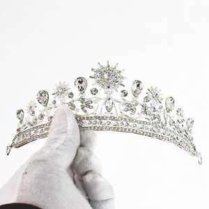 Crystal Teardrop Ivory <strong>Navy</strong> Rhinestone Hair <strong>Accessories</strong> Opulent Wedding Headdress Crown for Bride Diamond Hair Chain <strong>Accessory</strong> - Product Image 1