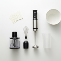 Mixeur Plongeant Électrique Multifonctionnel en Acier Inoxydable 1200W à Vitesse Variable pour Smoothies et Purées, Usage Domestique, Qualité Allemande