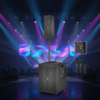 Sistema de Sonido Line Array de Alta Potencia Longlian 2026 para Columna de Sonido, 4 Altavoces, 5.1 Canales, Soporte de Madera, Subwoofer, para Baile en Exteriores