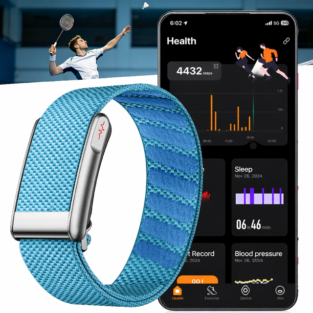 2026 ETQ13 No Screen Android IOS Compatible Smart Bracelet ECG Temperature Sensor Blood Pressure IPX8 Waterproof Sport Features