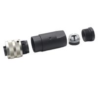 Conector Circular Industrial Impermeable DIN IP67 de 7/8, 4 Pines, 300V, 10A, Macho y Hembra, con Carcasa de PC