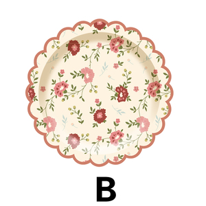 Assiettes en papier jetables personnalisées DAMAI Factory, motif floral, pour fêtes, thé et anniversaires - Product Image 4