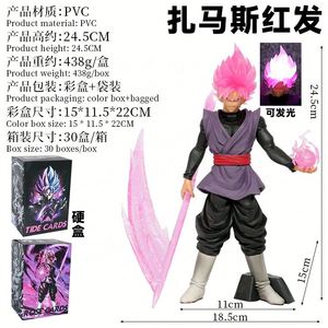 ลูกบอลลายมังกรอะนิเมะ24.5ซม. zamasu โมเดลตัวละครผมสีแดงหุ่นฟิกเกอร์อนิเมะ - Product Image 2