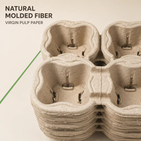Plateau porte-gobelet en papier personnalisé Porte-gobelet en papier pour café Plateau porte-boisson biodégradable en fibre de pâte à papier 2 4 tasses