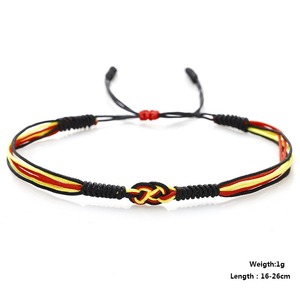Pulsera de colores de bandera nacional hecha a mano, pulsera trenzada infinita, EE. UU., Francia, México, orgulloso para <span class=keywords><strong>siempre</strong></span>, País, Bandera orgullosa, pulsera de color - Product Image 5