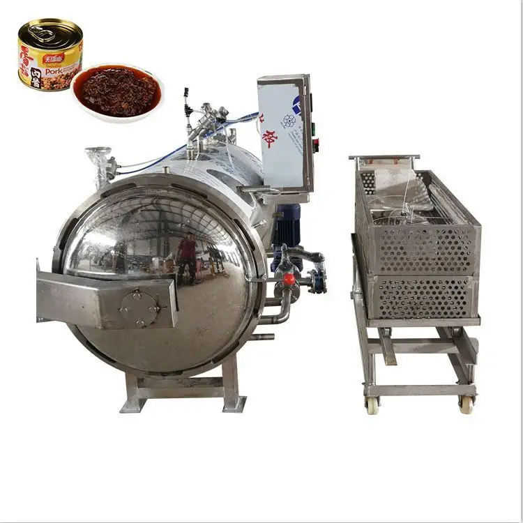 बहु समारोह औद्योगिक खाद्य अजीवाणु आटोक्लेव कांच की बोतल खाद्य नसबंदी मशीन