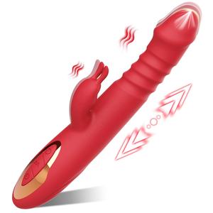 Giocattoli adulti ricaricabili 2-in-1 per donne massaggiatore con bacchetta Dildo per vibratore a spinta con stimolazione clitoridea G-Spot per donne <span class=keywords><strong>Sexy</strong></span> - Product Image 1