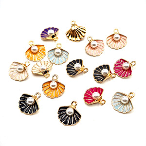 Pearl <b>Shell</b> Charms Alloy Pendants Bezel Setting For Jewelry Making DIY Accessories Unisex Everyday Wear - Product Image 2