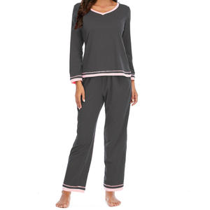 Set Pigiama Due Pezzi di Alta Qualità per Donna, Logo Personalizzato, Comodo Abbigliamento da Notte a Maniche Lunghe per <span class=keywords><strong>Mamma</strong></span> e Figlia - Product Image 2
