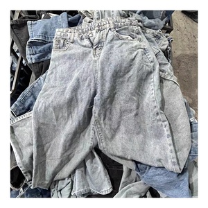 Wholesale Second-Hand Women's Denim Jeans Pants Wide Leg for Summer Wear Clothing in <strong>Bulk</strong> Ukay Ukay Bales <strong>Apparel</strong> Stock UK - Product Image 2
