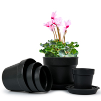 Pot Tanaman Plastik - Gaya Nordik Modern Ringan Tahan Lama Anti Karat untuk Penggunaan di Dalam/Luar Ruangan Rumah & Taman