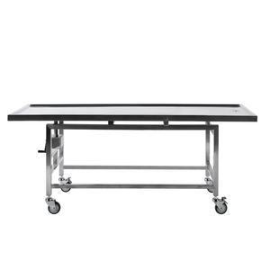 गोल फिन मोर्चरी कार्ट शव परिवहन मोर्चरी ट्रॉली मृत शरीर स्टेनलेस स्टील लाश ट्रॉली - Product Image 2