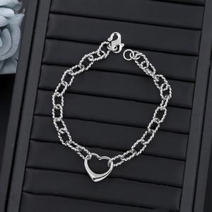 โรงงาน JXX ขายส่งกำไลข้อมือรูปหัวใจประดับลูกปัดแฟชั่นผู้หญิงหลากหลายสไตล์ ชุบเงิน - Product Image 3