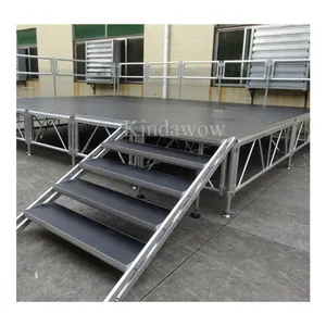 Kindawow sistema di fase all'aperto per esterni con finitura industriale con piattaforma pieghevole in alluminio con telaio in alluminio