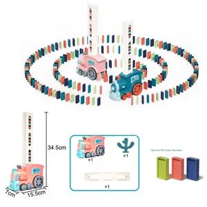 Offre spéciale Ensemble de <span class=keywords><strong>train</strong></span> <span class=keywords><strong>domino</strong></span> en plastique personnalisé Jouet éducatif pour enfants Ensembles de <span class=keywords><strong>train</strong></span> de rallye dominos automatiques créatifs Cadeau - Product Image 3