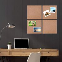 Naturel carré Panneaux de Liège 12 "* 12" Ultra Fort Auto-Adhésif, tableau d'affichage-Mini Mur