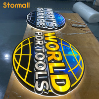 Letrero Luminoso 3D de Acrílico y Metal Personalizado para Edificios, Diseño de Letrero con Nombre de Tienda, Letrero Luminoso Solar Inalámbrico para el Hogar, Logotipo para Negocios