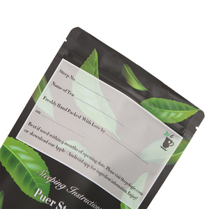 Bolsa impermeable de plástico PE con cremallera de pie con envasado al vacío reutilizable resellable para hojas de té, comida, pasteles, piruletas - Product Image 5