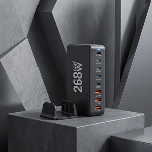 268W 8 Port USB C Charging Station Desktop <b>Charger</b> with 5 USB C and 3 USB <b>A</b> PD 3.0 QC3.0 <b>for</b> Phone Laptop <b>Tablet</b> - Product Image 1