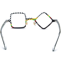 Monture de lunettes irrégulière en acétate Borregls pour femme 2025 – Lunettes rétro carrées de haute qualité – Montures optiques tendance 19386