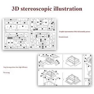 <span class=keywords><strong>Puzzle</strong></span> <span class=keywords><strong>3D</strong></span> en bois pour adultes - Kit de construction de modèle de fleur à faire soi-même, 50 pièces, décoration statique, assemblage en 30 minutes, créatif - Product Image 5