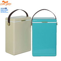 Glacière rigide portable 10L, maintien au froid 48 heures, seau à glace isotherme en acier inoxydable avec poignée pour camping en extérieur