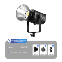 MIAOTU CL600W Anneau lumineux LED haute puissance, température de couleur réglable (2700-6500K), contrôle par application, construction en alliage d'aluminium, AC