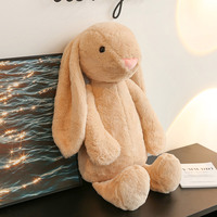 Vente en gros de lapin mignon à grandes oreilles, lapin à longues oreilles, peluche douce, jouet en peluche, lapin de dessin animé, poupée pour bébé