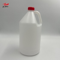 Bouteille vide en plastique HDPE de 5L avec pompe pour liquide vaisselle, détergent à lessive, avec poignée pour un transport facile