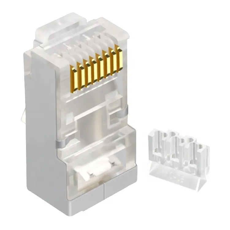 50U 30U 15U 6U 3U 1U FU FTP CAT5e 8P8C RJ45 Plug Shielded Ethernet Male Cat5 Connector with wire holder