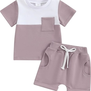 Conjunto de 2 Piezas de Top y Pantalones, Ropa de Invierno para Bebés/Niños Pequeños, Unisex, Tejido Jersey Transpirable, Sudadera Informal Elegante, Pantalones Deportivos - Product Image 5