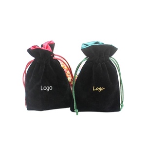 Custom Velvet Jewelry & <b>Makeup</b> Pouch Gift <b>Bag</b> with Satin Lining <b>Drawstring</b> Closure Custom Color & Logo Luxury Promotional Gift - Product Image 1