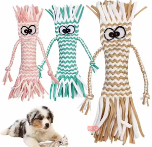 Jouet à mâcher durable en corde de coton pour chien, en forme de Jackstraw, jouets en chanvre pour animaux de compagnie, jouets à mâcher noués pour chiens - Product Image 1