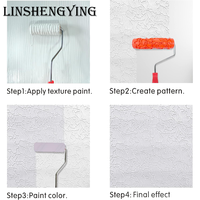 LSY7'' Rouleau à peinture à motifs pour décoration murale Rouleau en caoutchouc à texture de brique classique